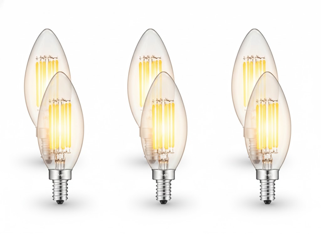 LED 4 Watt Torpedo Candle Base Dimmable Light Bulb