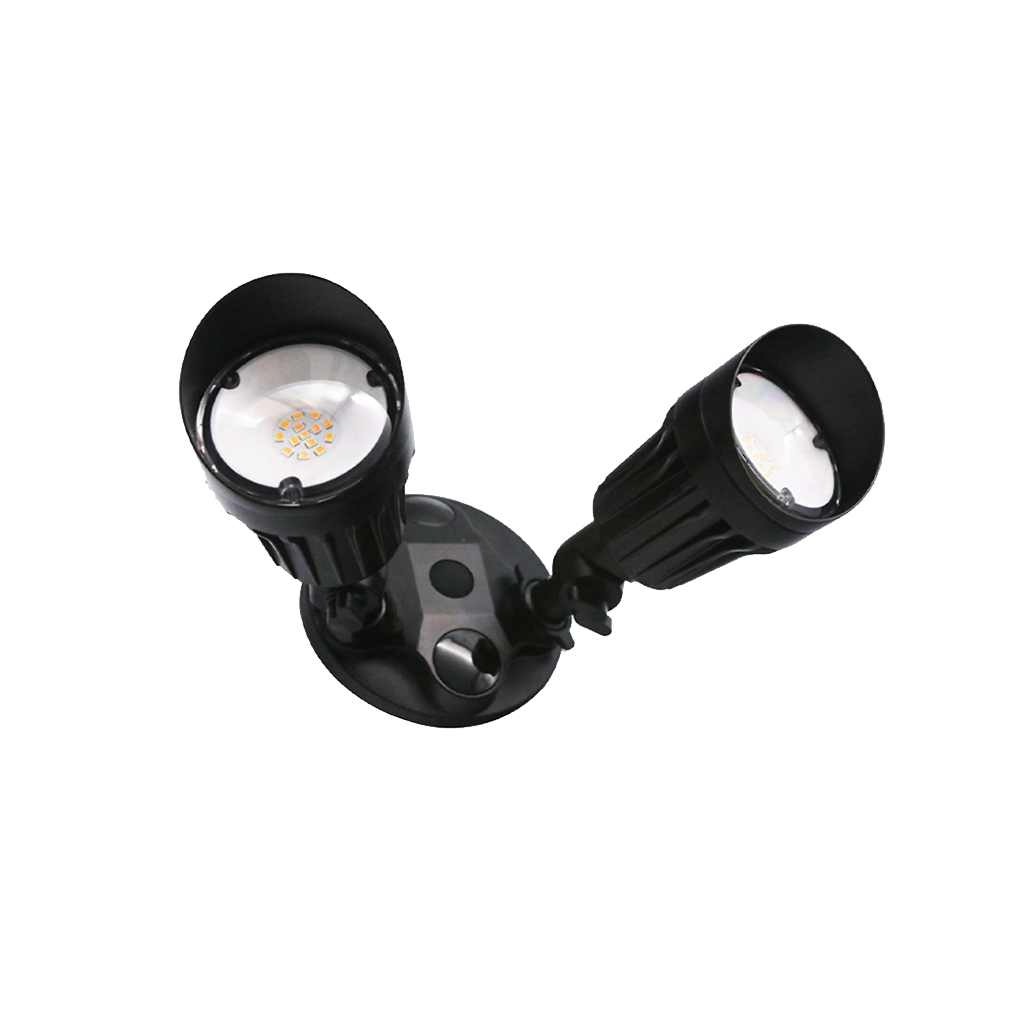 2-Head LED Security Exterior Flood Light Mount, 360° Adjustable Outdoor Lighting