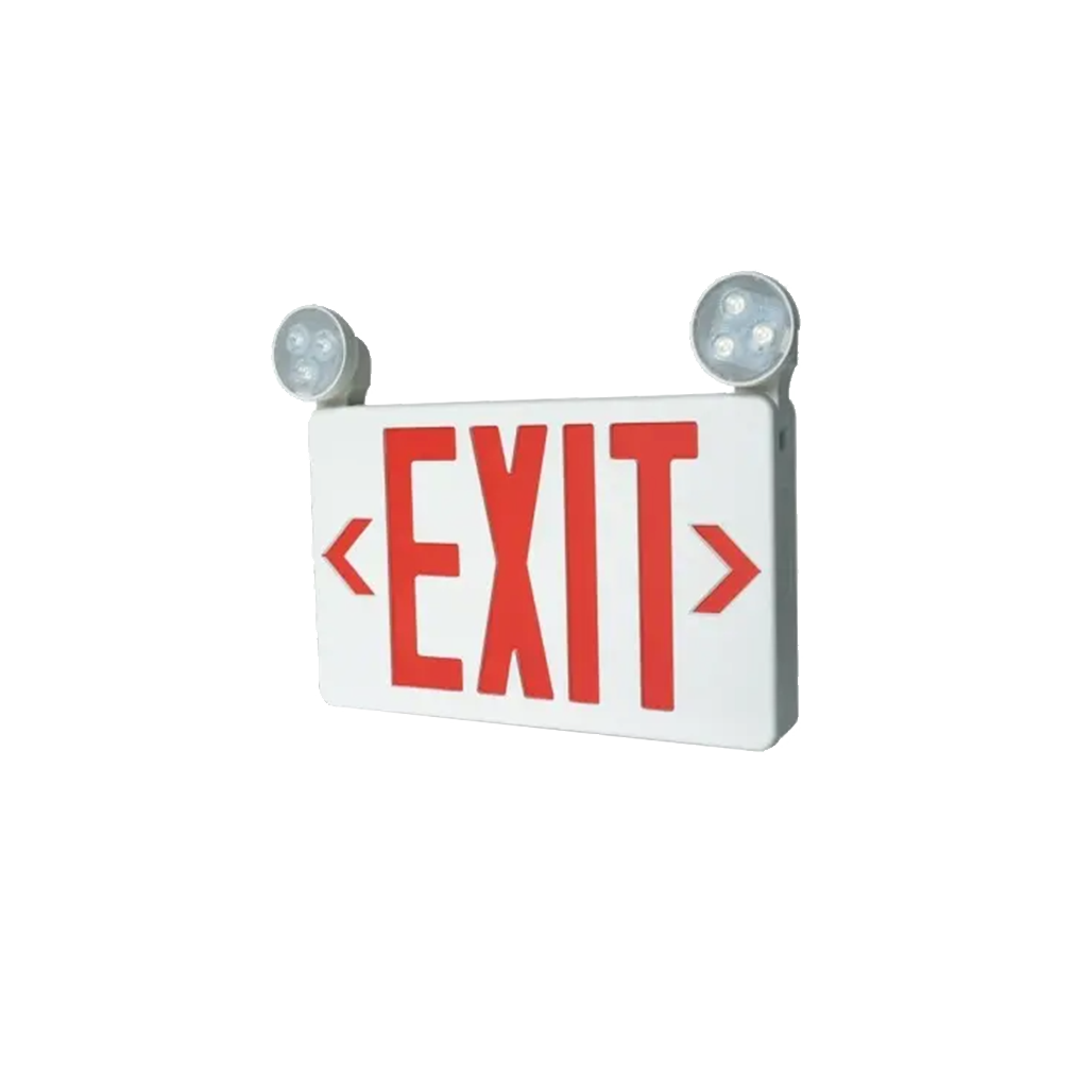 Standard Exit/Emergency Combo-Red Letters