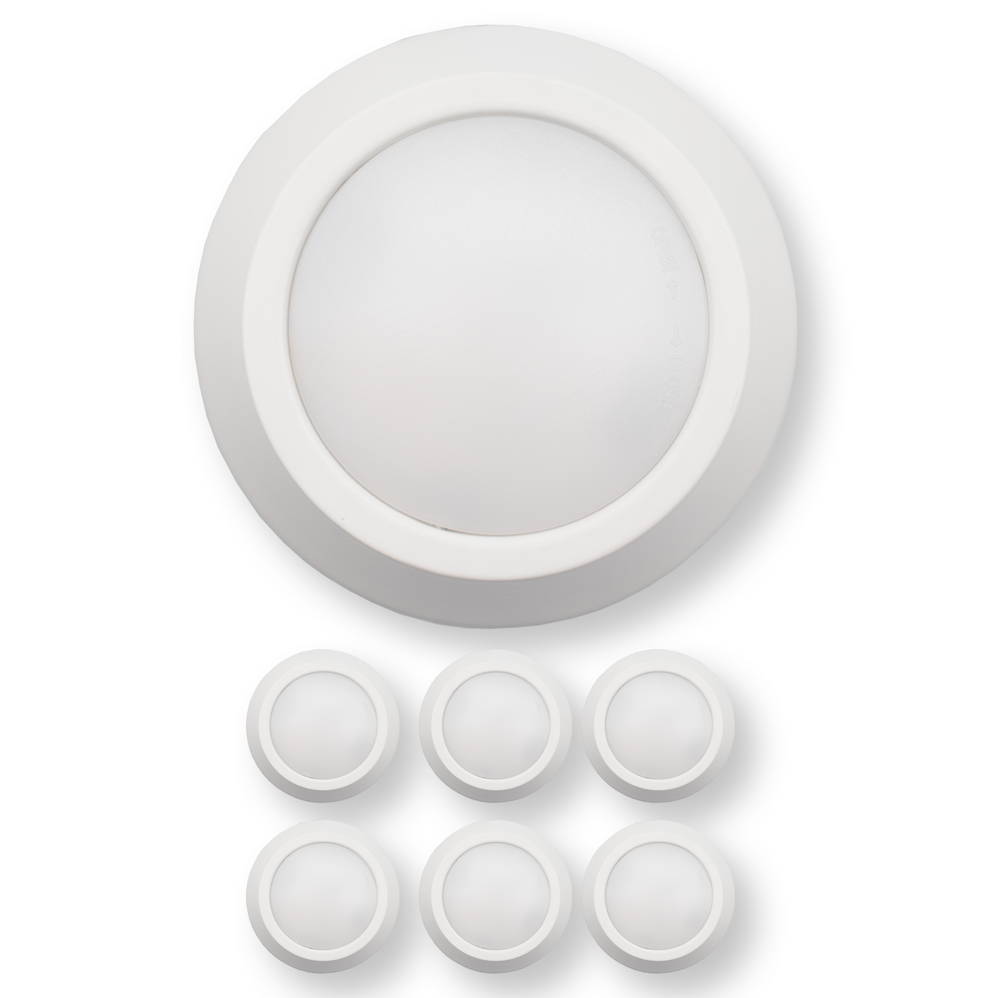 5 Inch LED Disk Light 12W - 3000K - 840Lumens - White (1 Pack, 2 Pack, 4 Pack, 6 Pack, 8 Pack)