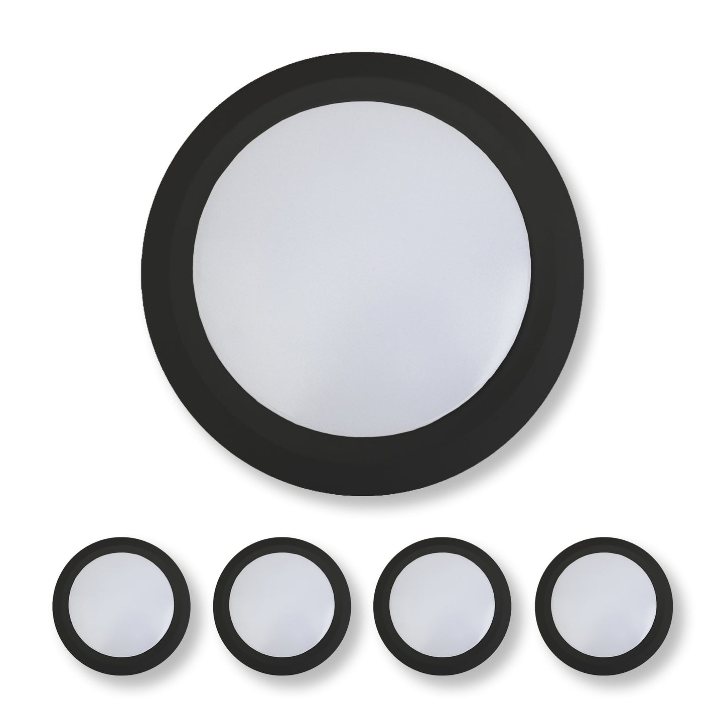7 Inch LED Disk Light 15W - 3000K - 1080Lumens - Black (1 Pack, 2 Pack, 4 Pack, 6 Pack, 8 Pack)