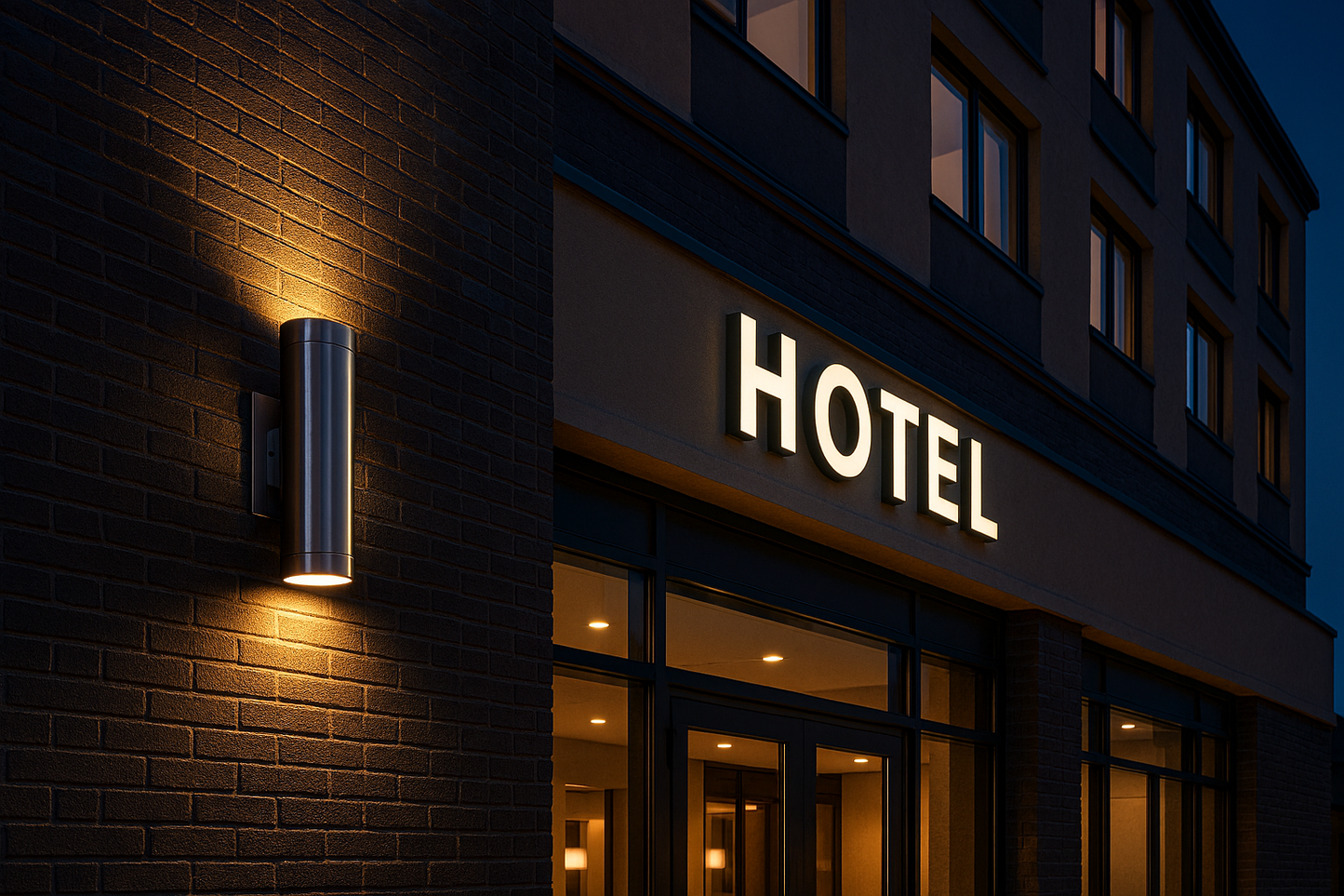 Exterior Cylinder Wall Mount Brushed Nickel Finish 12 Watt LED 3000K