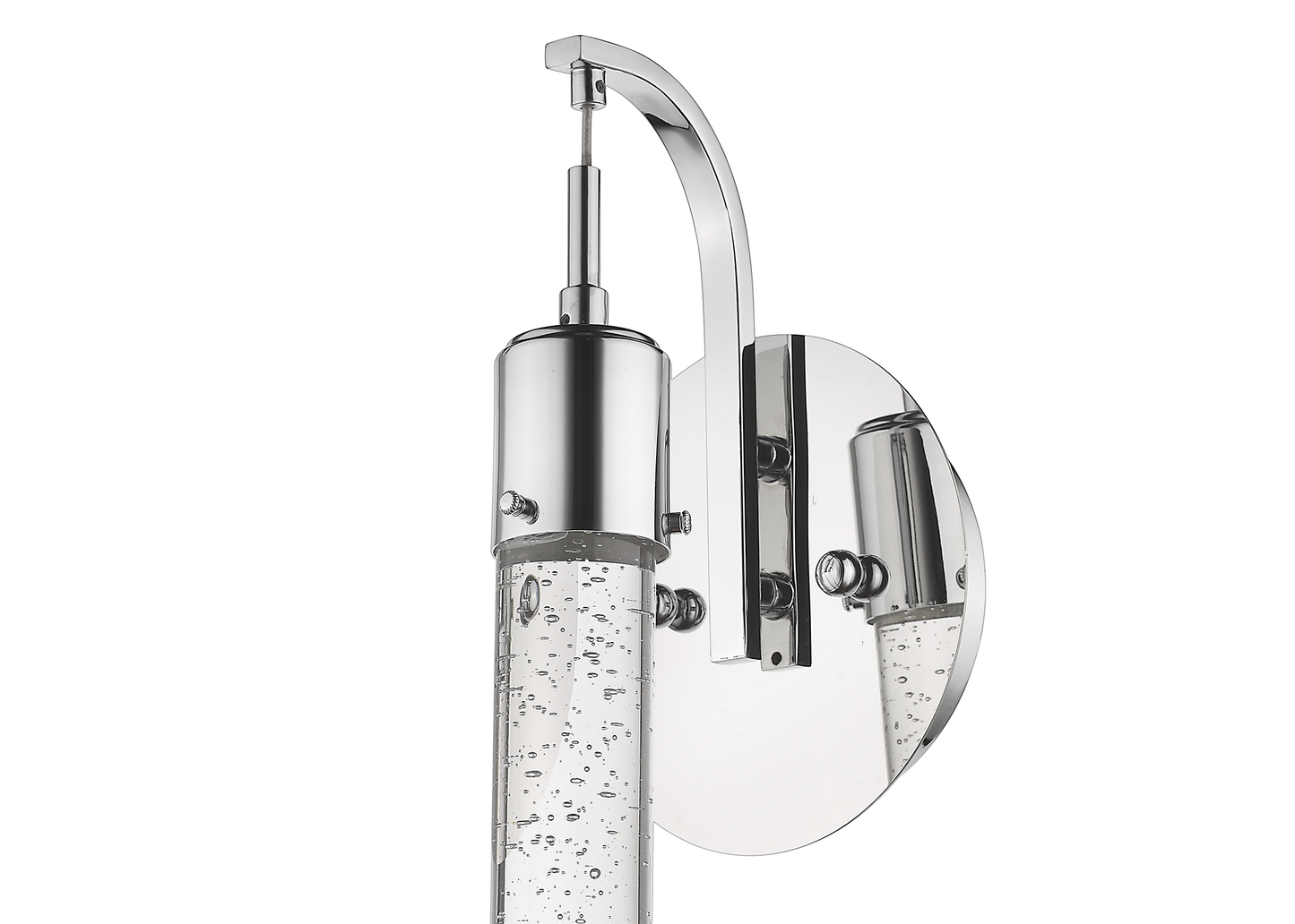 Soffi 1-Light LED Chrome Illuminated Bubble Glass Vanity Fixture