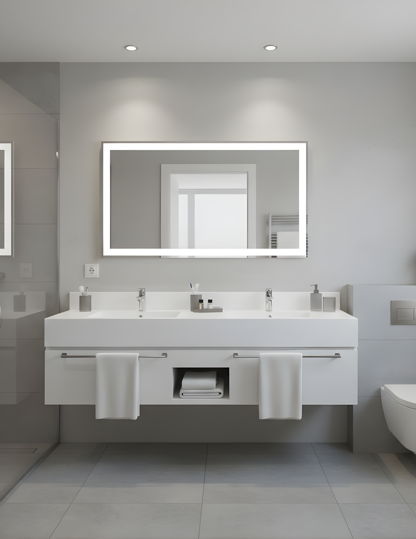 24" x 36" LED Mirror w/ Aluminum Frame 3000K