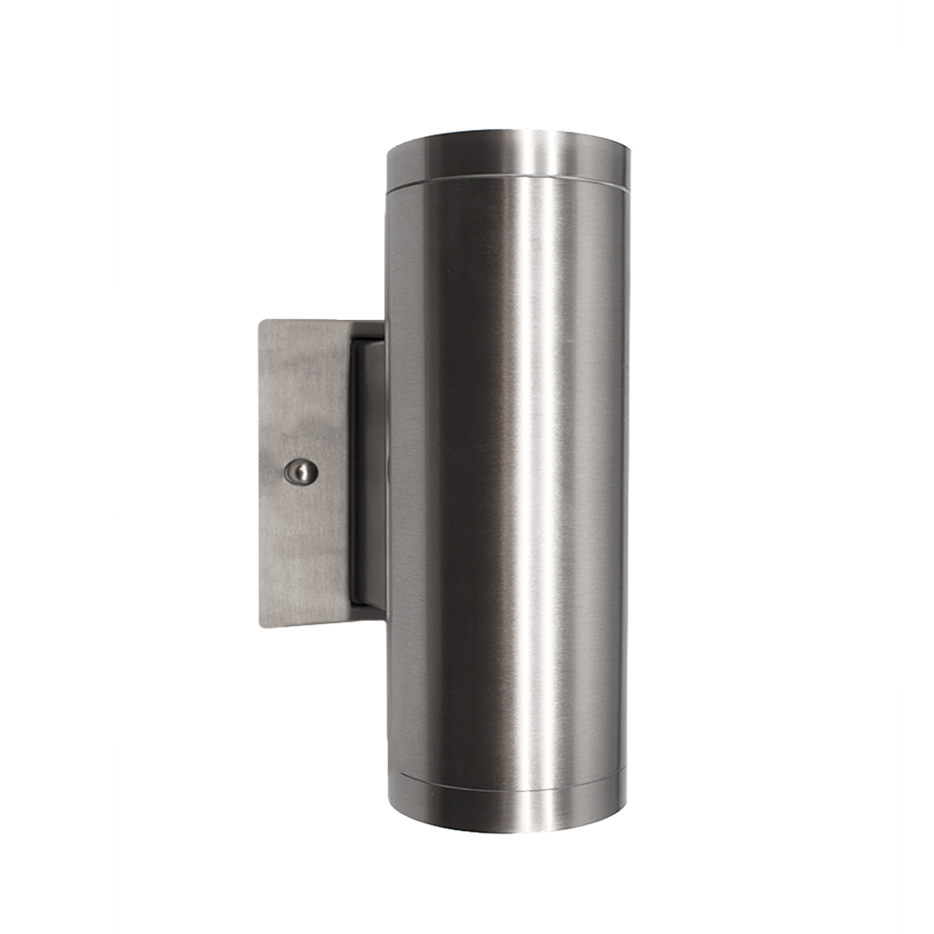 Exterior Cylinder Wall Mount Brushed Nickel Finish 12 Watt LED 3000K