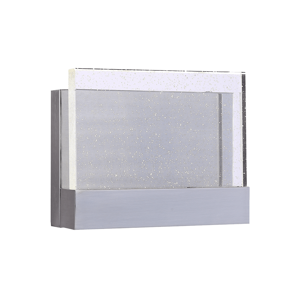 Intergraded LED Rectangle Bubble Glass Indoor Wall Sconce