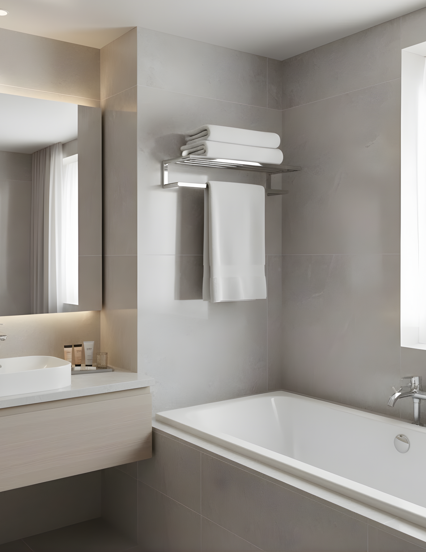 Towel Rack Chrome-Plated