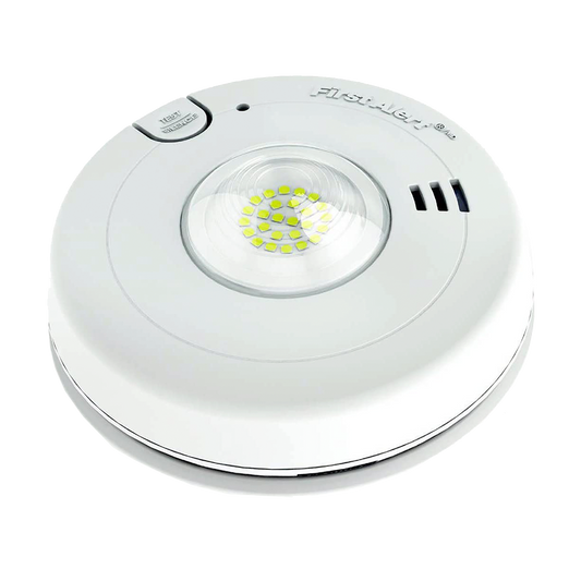 LED Strobe Light Smoke Alarm with 10-Year Sealed Battery