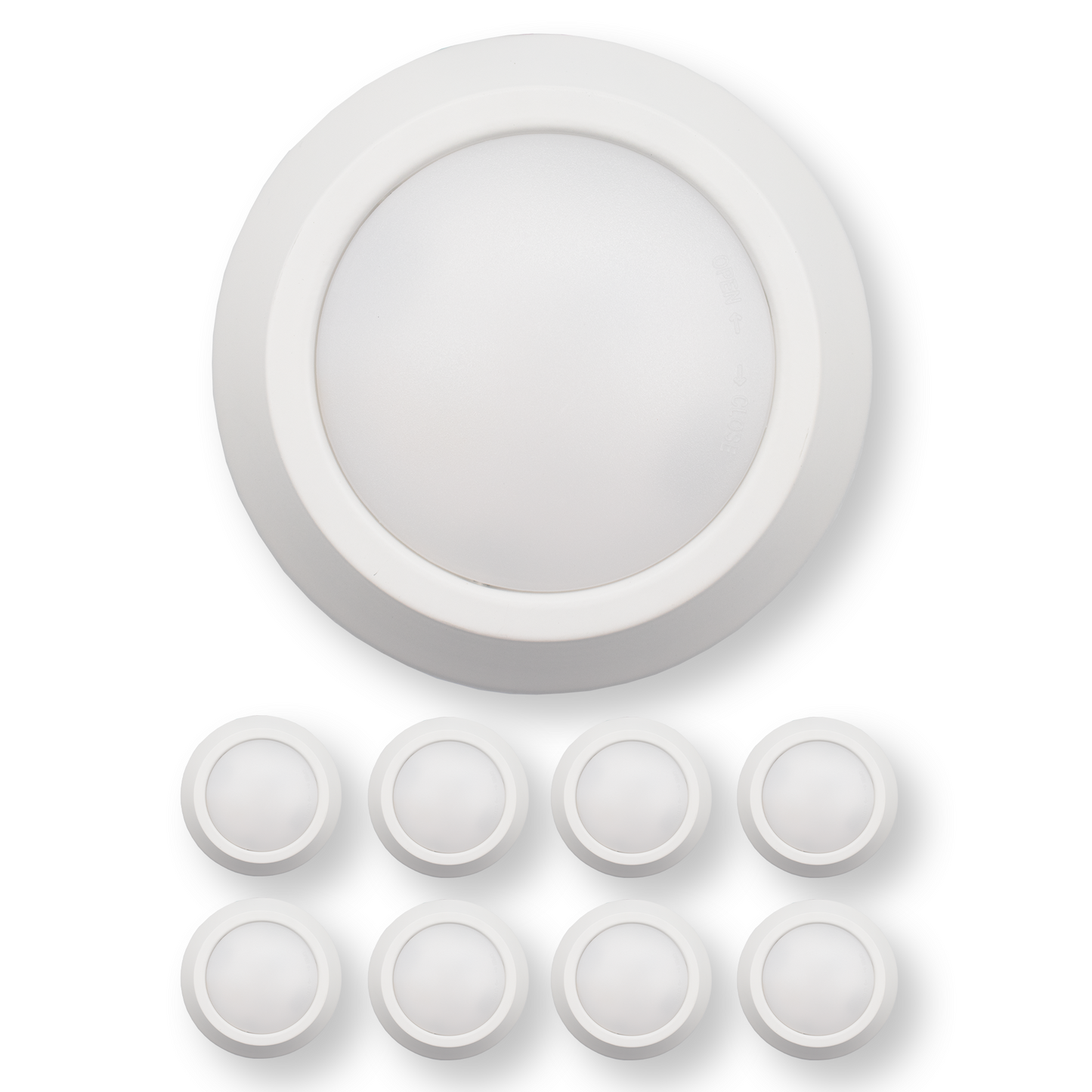 5 Inch LED Disk Light 12W - 3000K - 840Lumens - White (1 Pack, 2 Pack, 4 Pack, 6 Pack, 8 Pack)